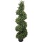 4ft Spiral Boxwood Topiary Tree in Black Pot, Floral Home by Artificial Flowers